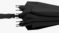 Large Automatic Umbrella Black Folded
