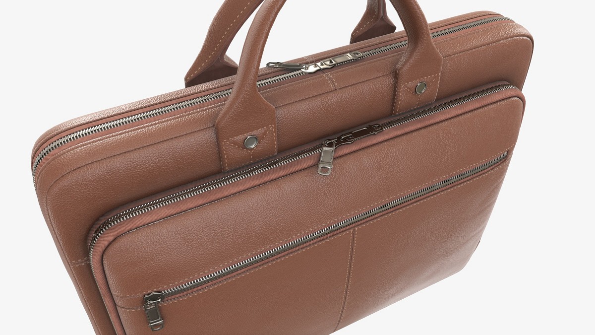 Leather bag laptop briefcase handbag 01