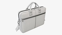 Leather laptop briefcase shoulder travel bag handbag 01