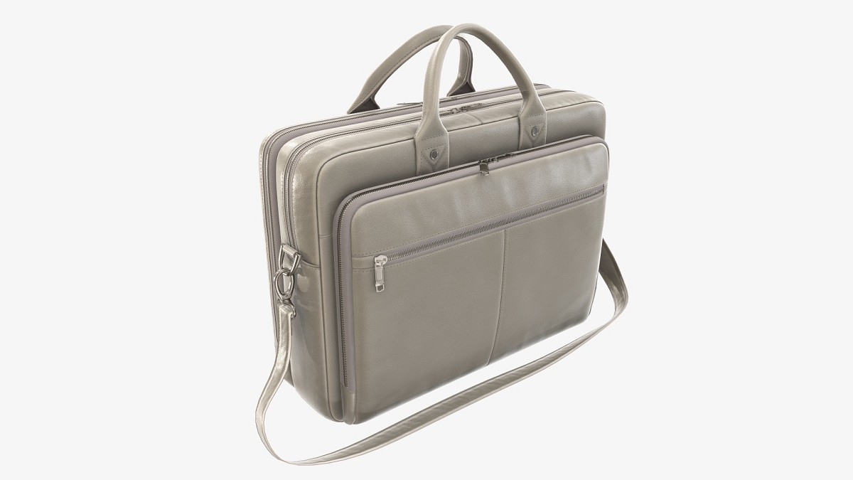 Leather laptop briefcase shoulder travel bag handbag 02