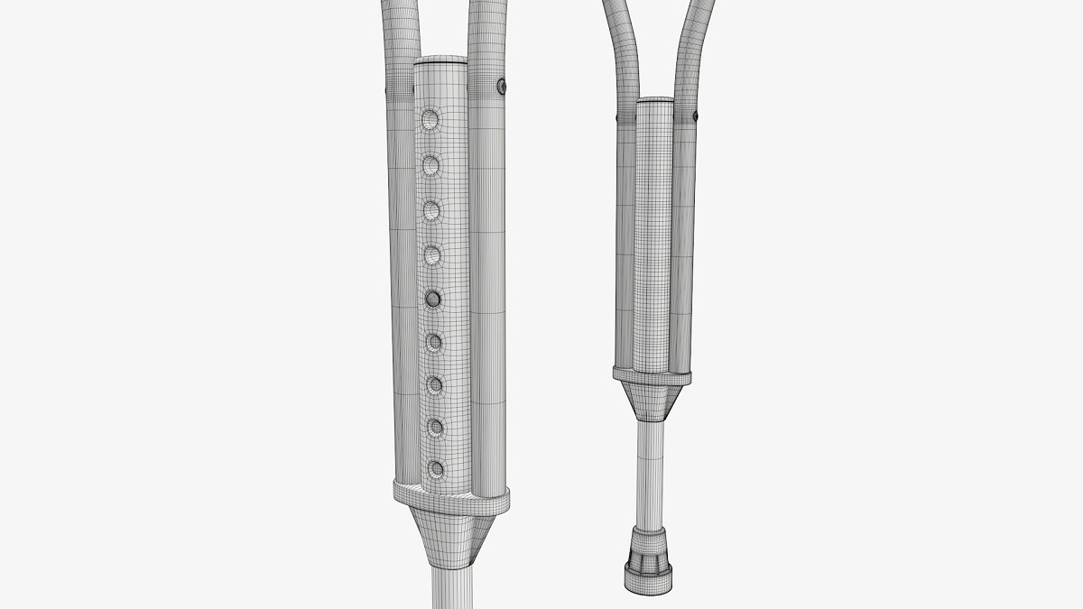 Lightweight underarm crutches