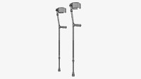 Lightweight walking forearm crutches