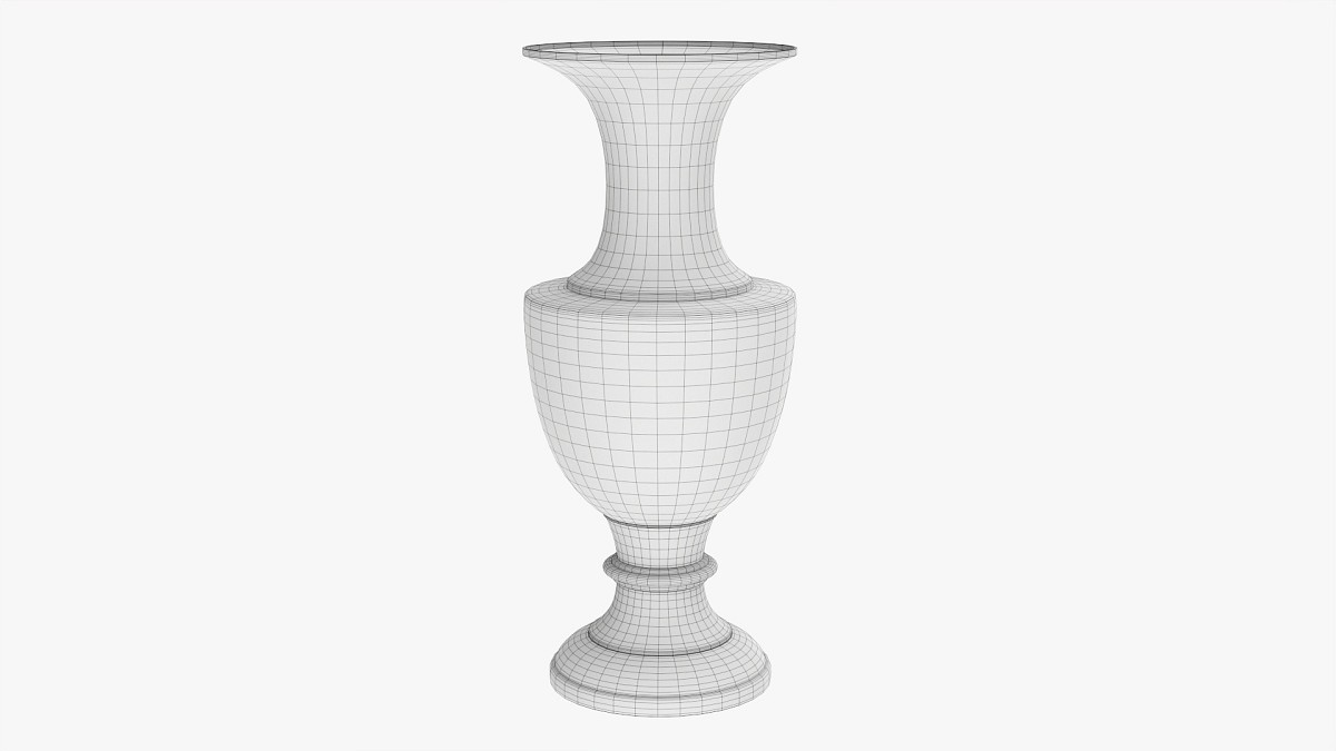 Metal Oriental Vase 02