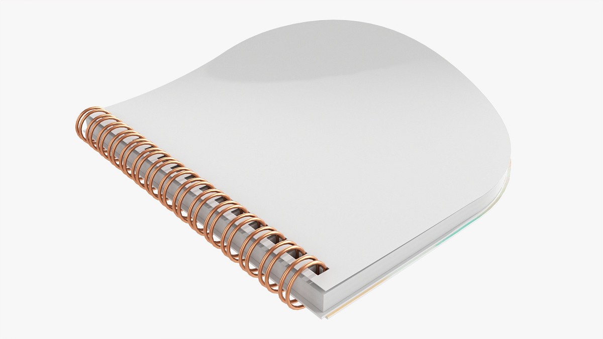 Notebook with spiral 3 flipped