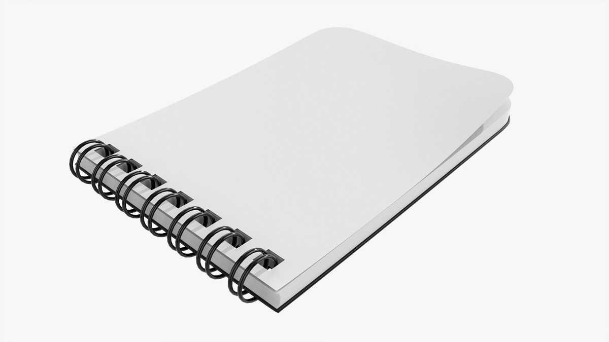 Notebook with spiral 4 flipped