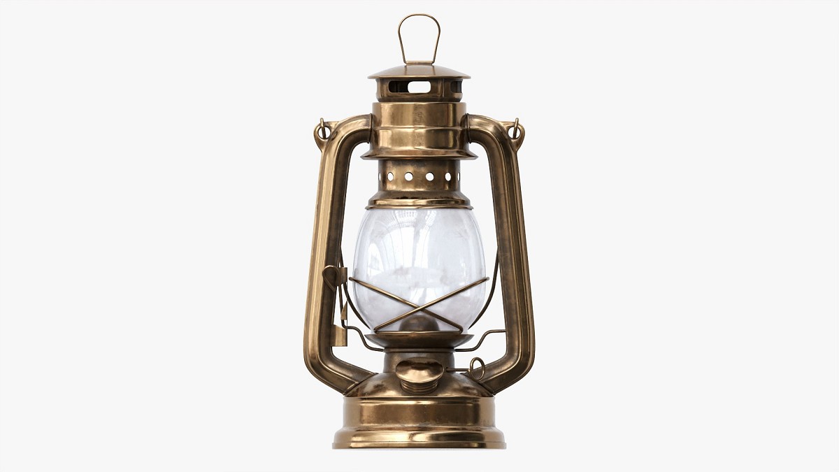 Old Metal Kerosene Lamp 1