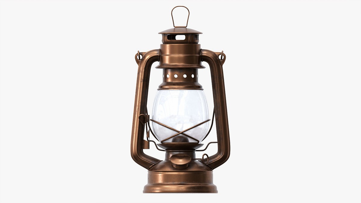 Old Metal Kerosene Lamp 2