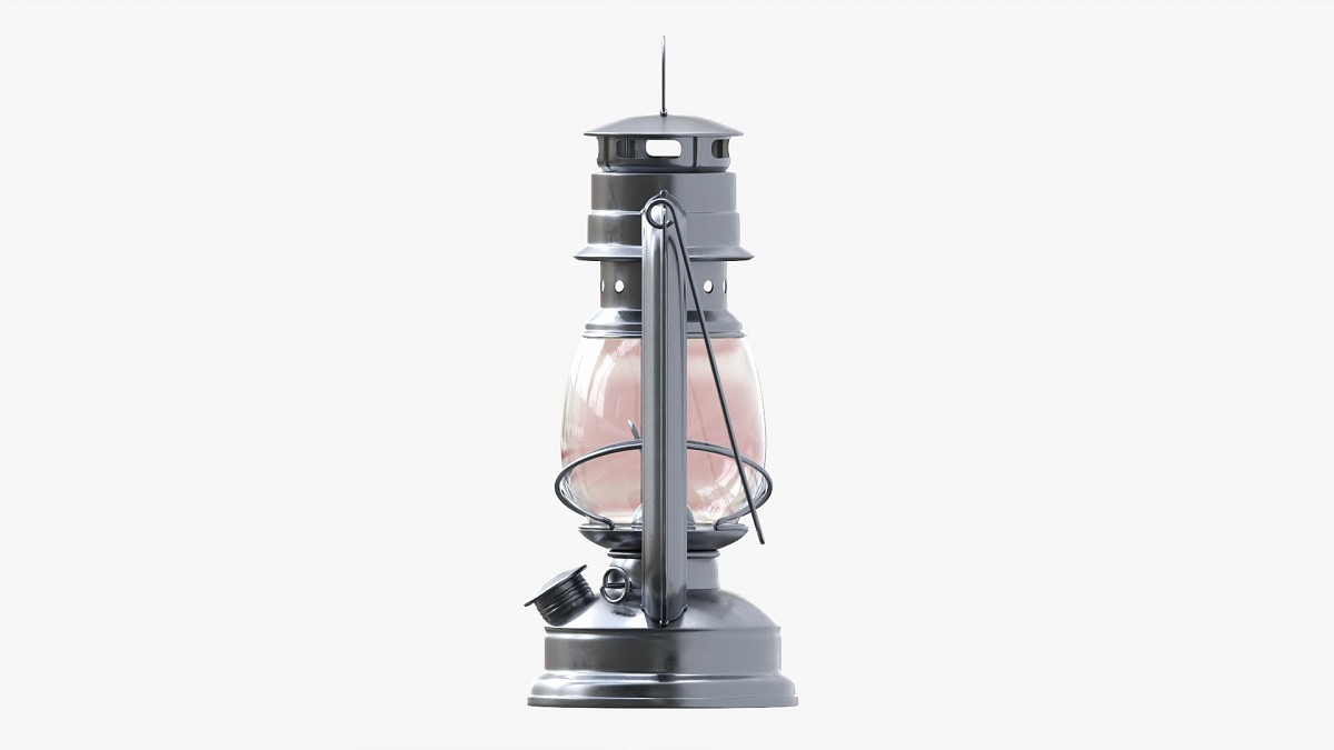 Old Metal Kerosene Lamp 3