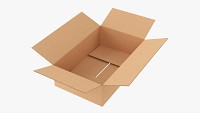 Open Cardboard Box Mockup 1