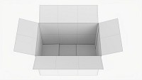Open Cardboard Box Mockup 4