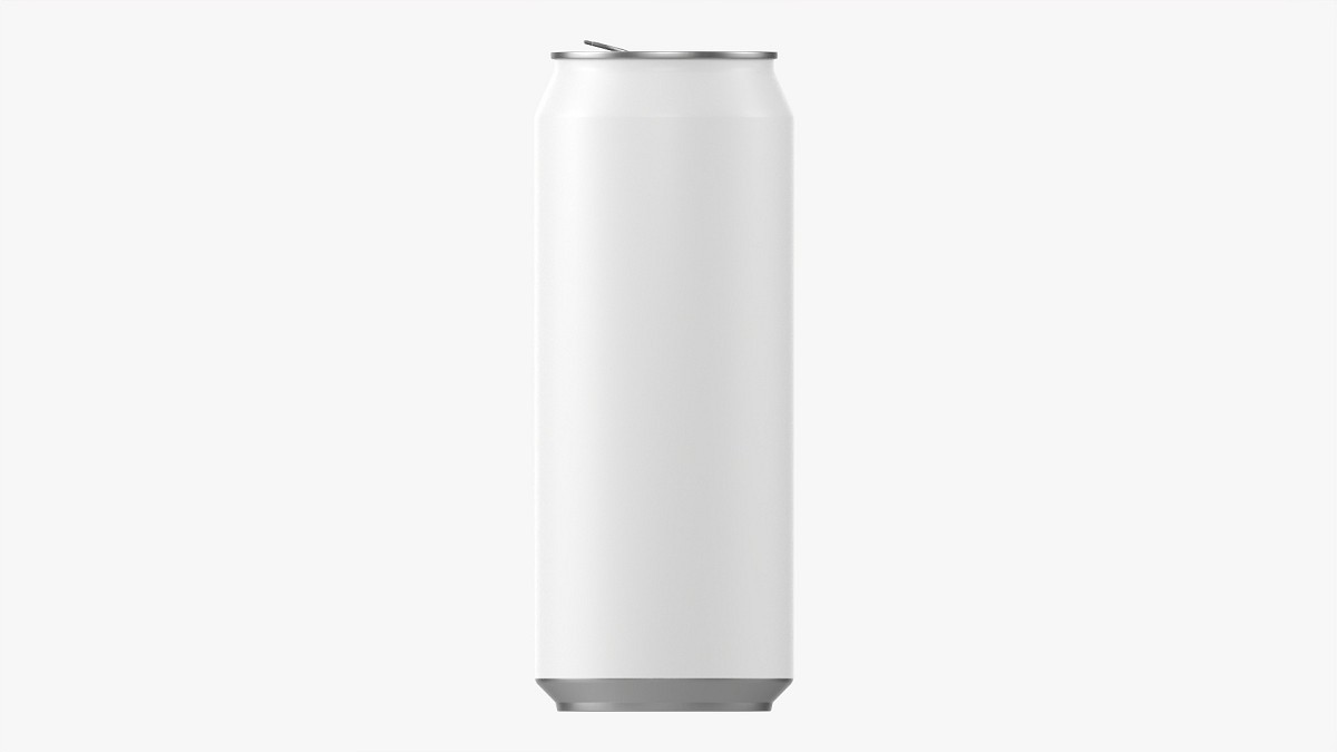 Opened Standard Beverage Can 500 Ml 16.9 Oz