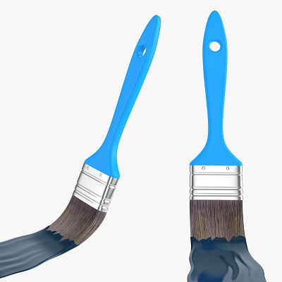 Painting brush with paint