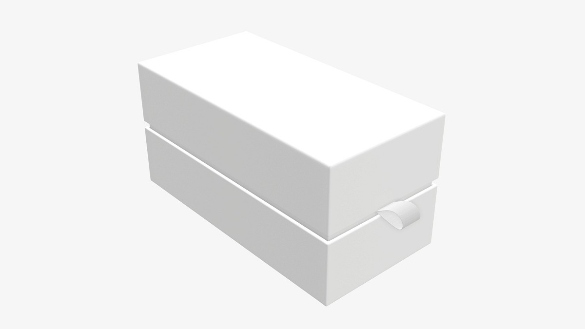 Paper gift box with strap mockup 01