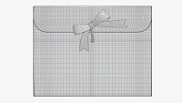 Paper gift envelope with bow mockup