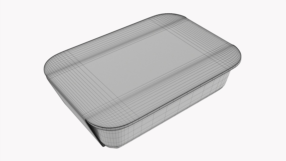 Plastic Food Container Box Tray With Label Mockup 18