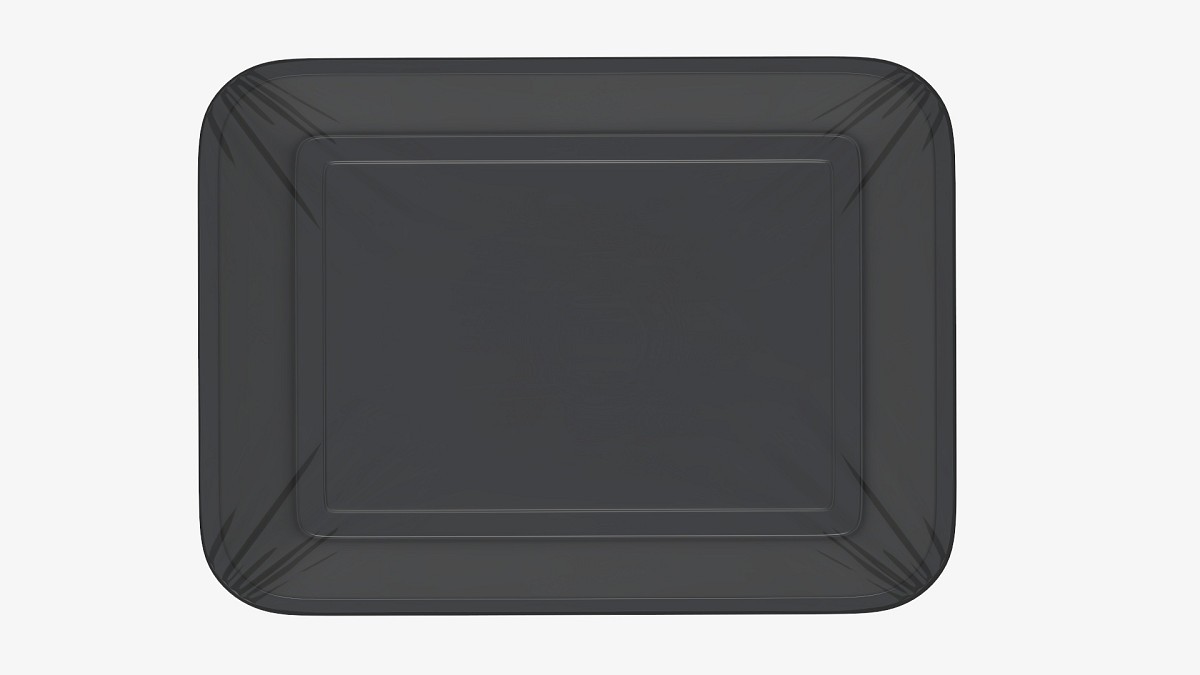 Plastic food container box tray with foil mockup 02