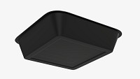 Plastic food container box tray with foil mockup 03