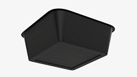 Plastic food container box tray with foil mockup 04