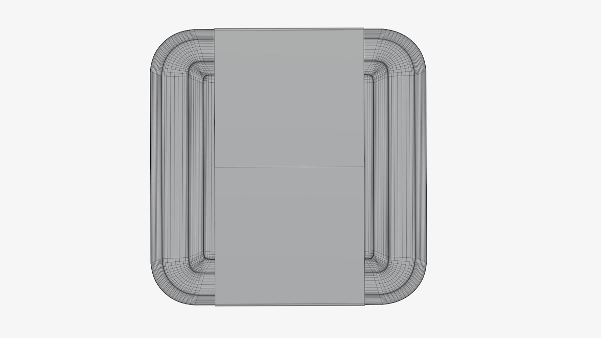 Plastic food container box tray with label mockup 01