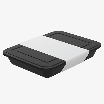 Tray with label mockup 04