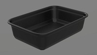 Plastic food container box tray with label mockup 16