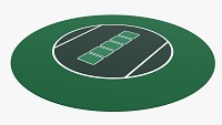 Playing cards round table mat