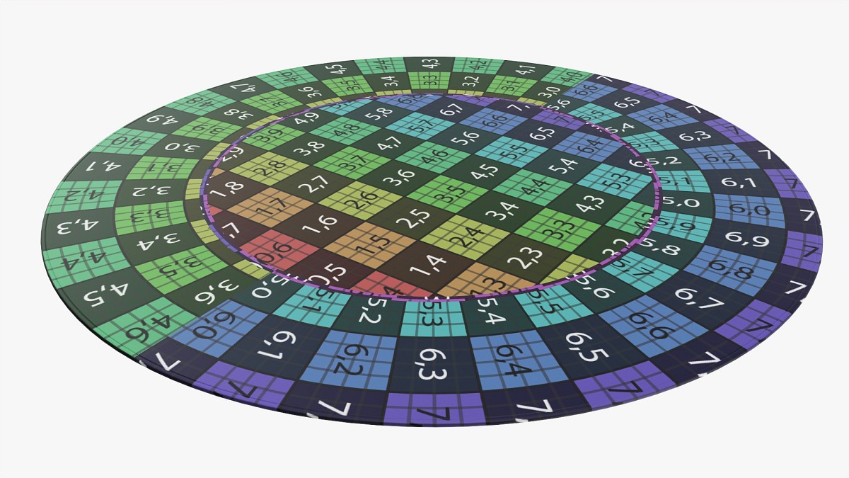 Playing cards round table mat