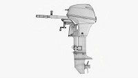 Portable Outboard Boat Motor With Tiller