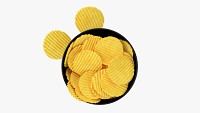 Potato chips in bowl 03