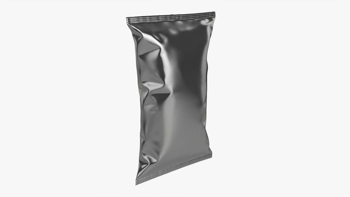 Potato chips large package with folds mockup