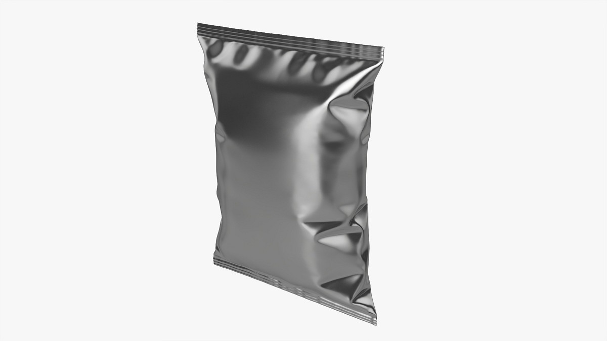Potato chips medium package with folds 01 mockup