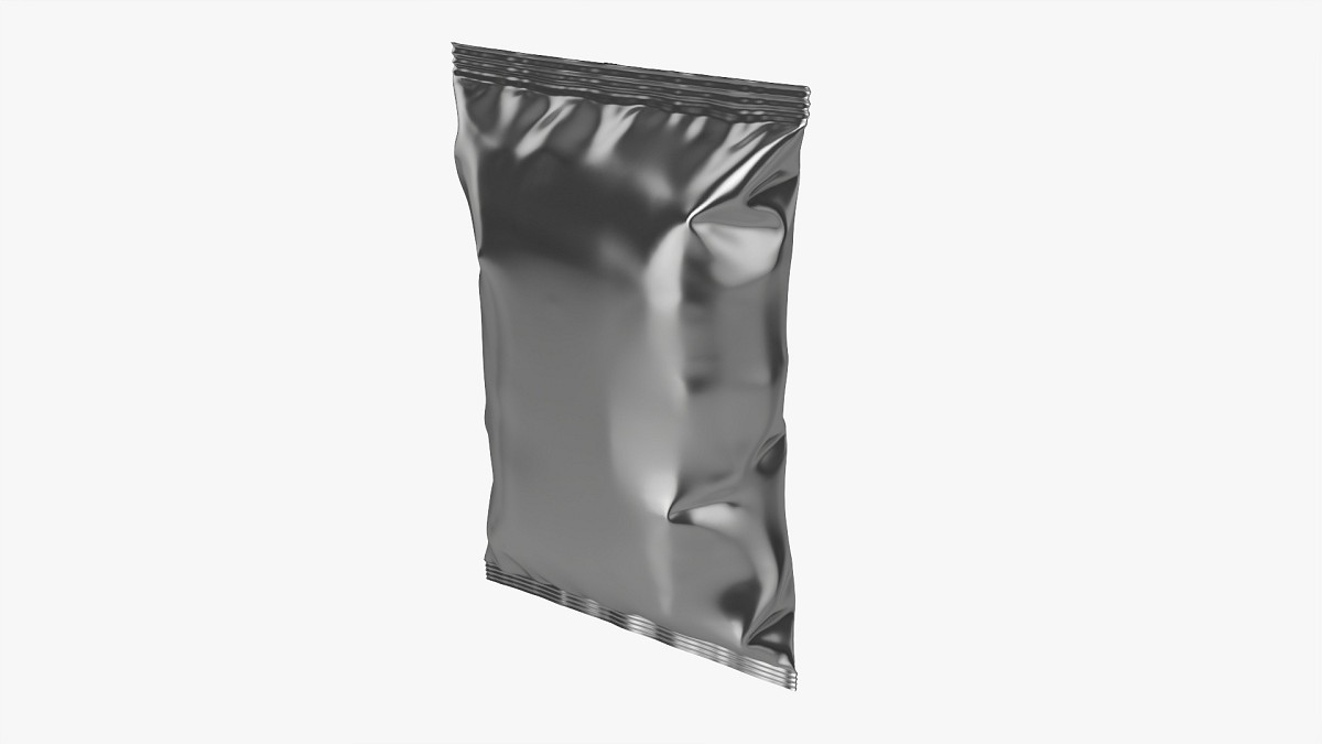 Potato chips small package with folds mockup
