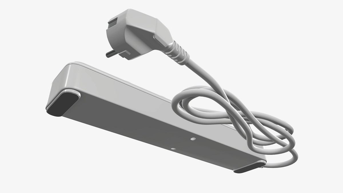 Power strip EU with USB ports white