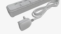 Power strip UK with USB ports white