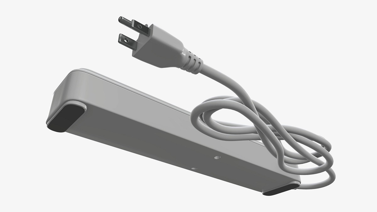 Power strip USA with USB ports white