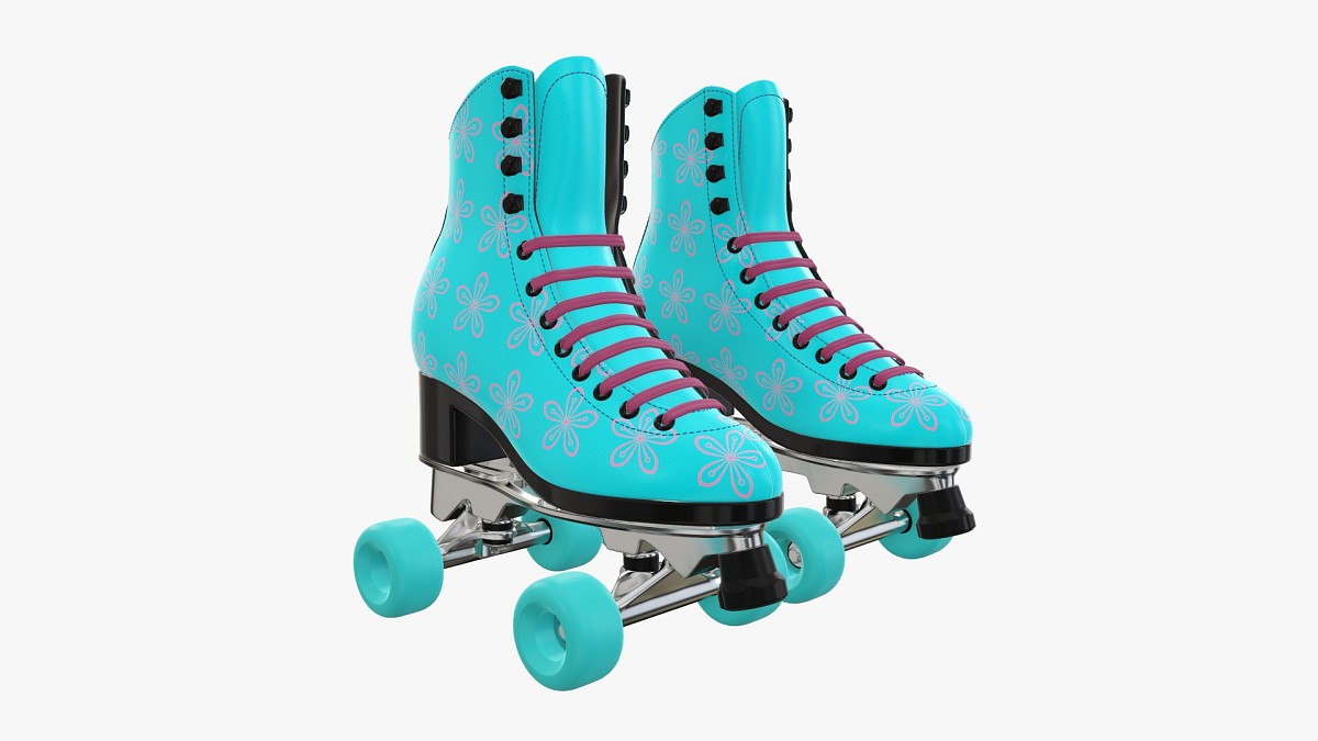 Quad roller skates with boots