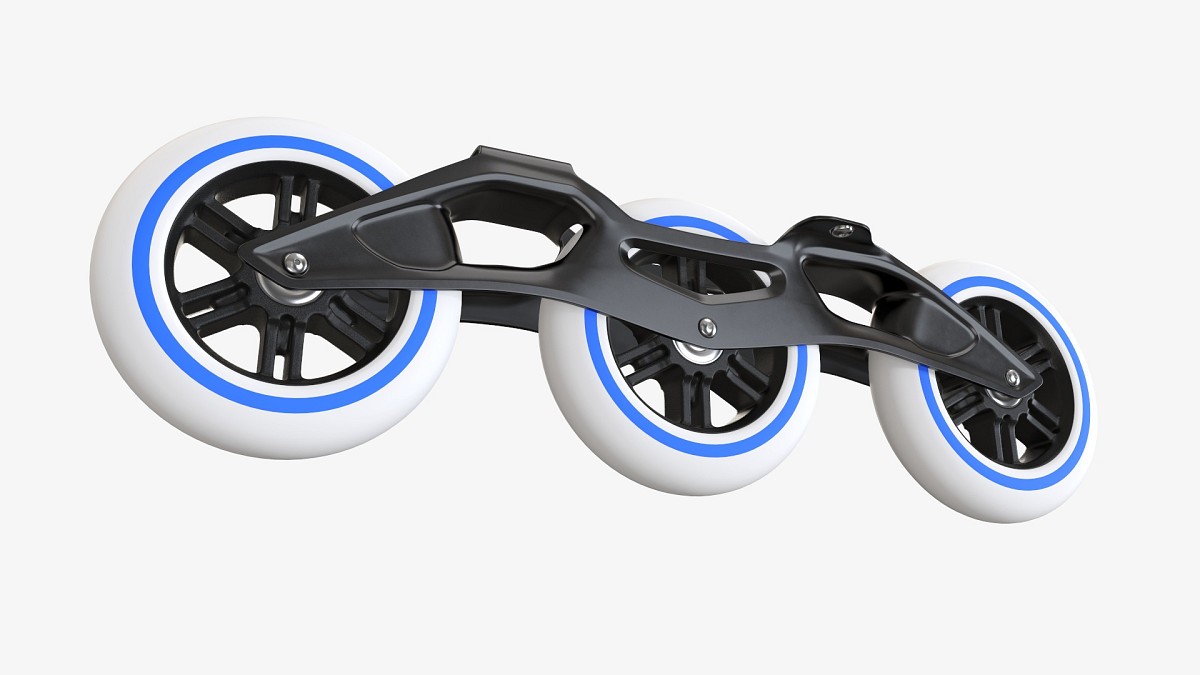 Racing roller skates frame with wheels