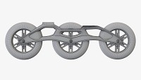 Racing roller skates frame with wheels