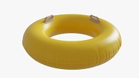 Swimming ring yellow with handles