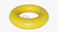 Swimming ring yellow with handles