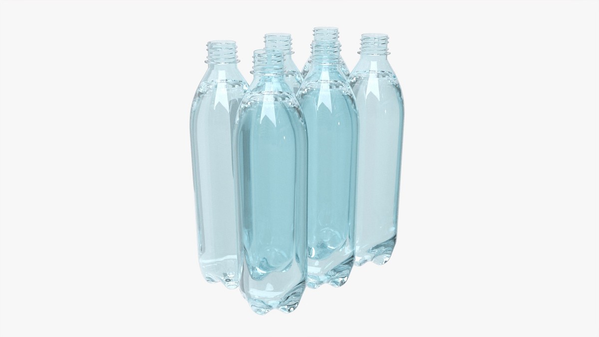 Six wrapped water bottle pack