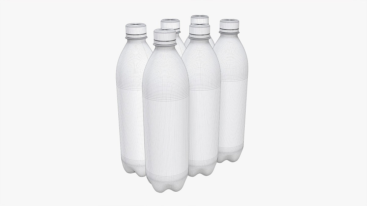 Six wrapped water bottle pack