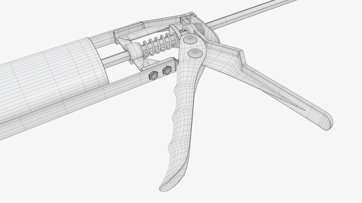 Skeleton sealant gun with cartridge