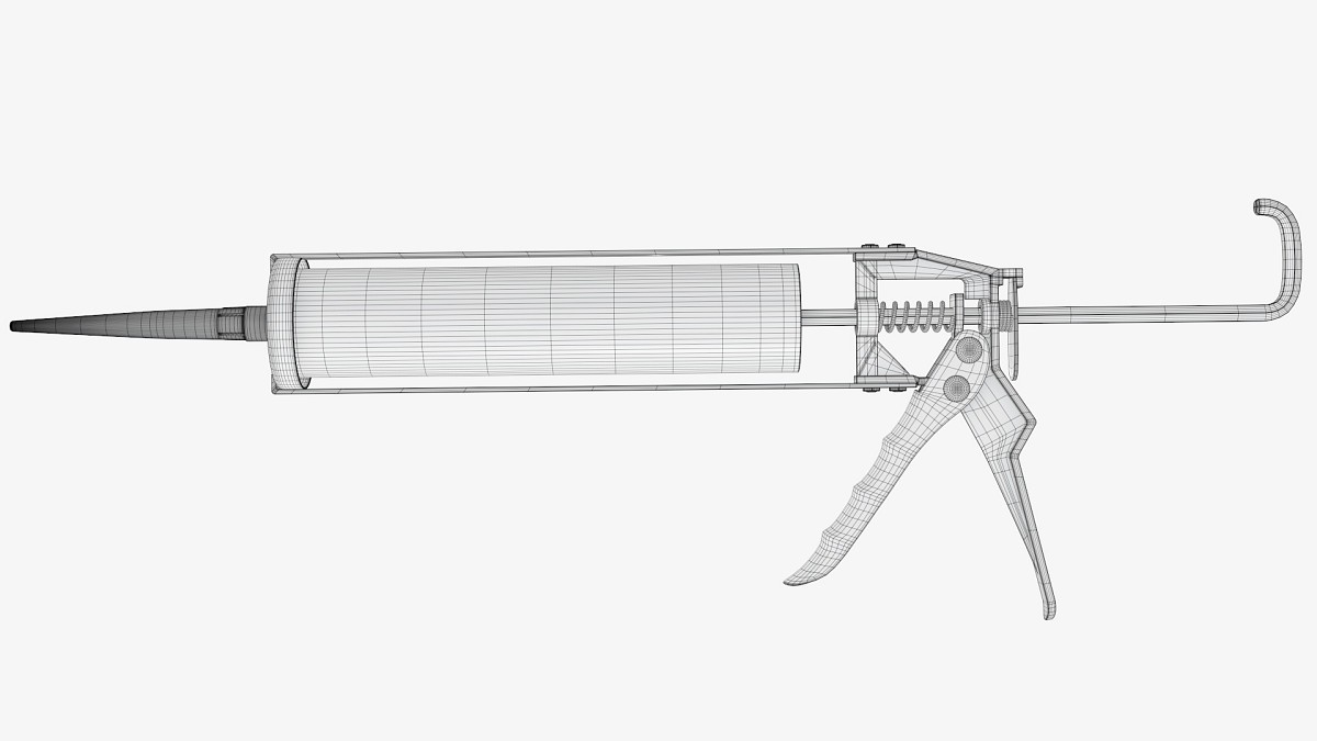 Skeleton sealant gun with cartridge