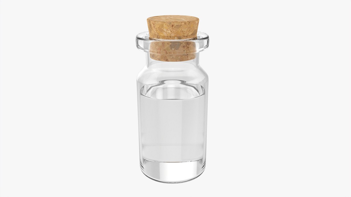 Small Glass Bottle With Cork