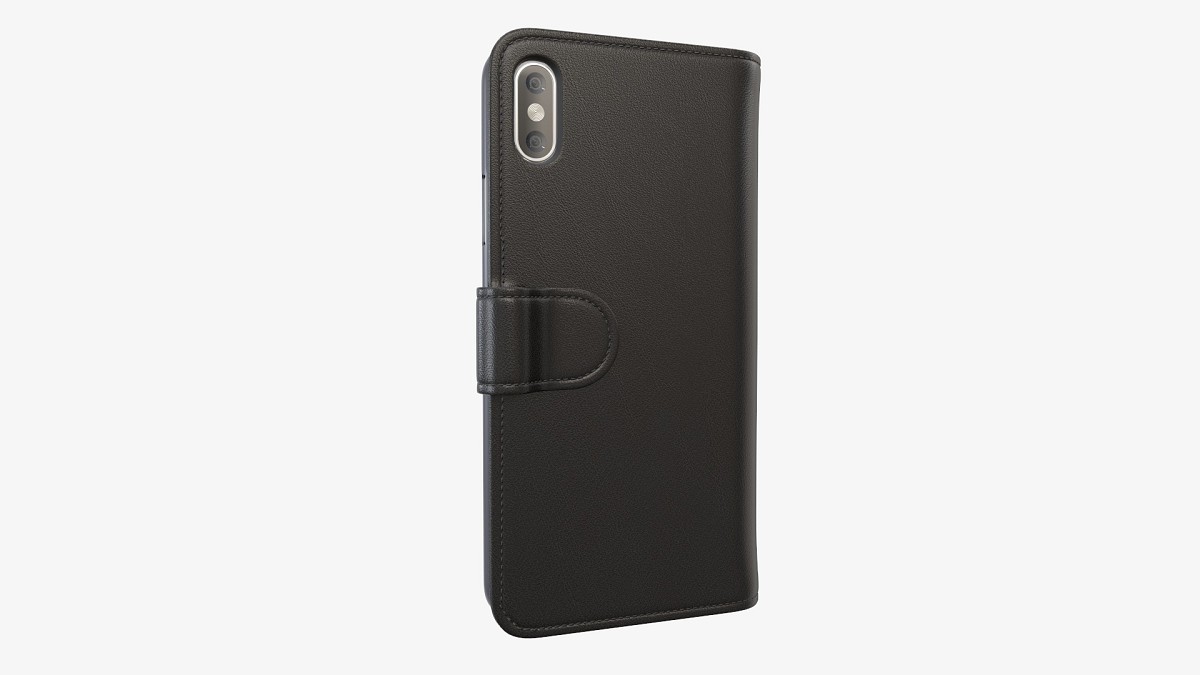 Smartphone in flip wallet case 02