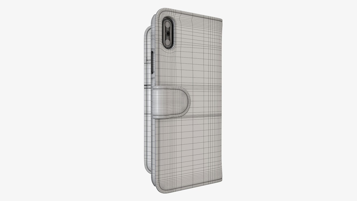 Smartphone in flip wallet case 03