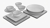 Square And Circle Dinnerware Set