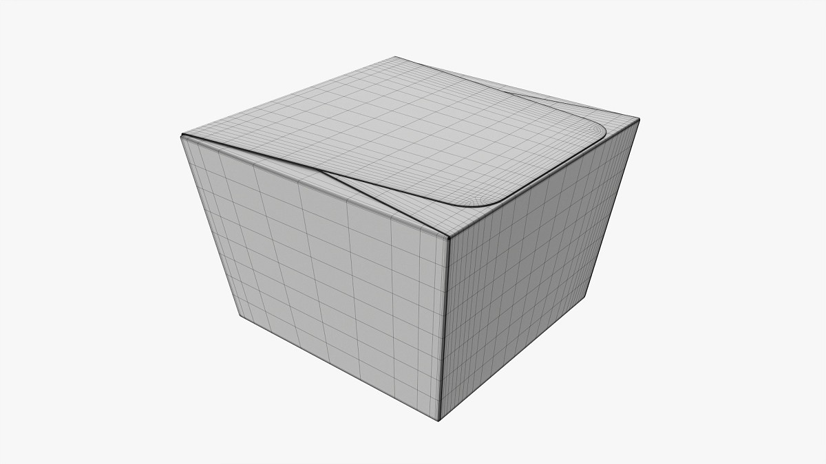 Square high paper box mockup