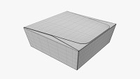 Square low paper box mockup